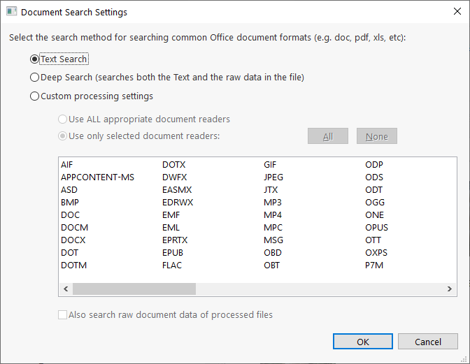 DocumentSearchSettings
