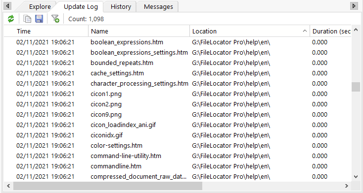 IndexUpdateLog