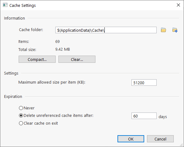 CacheSettings
