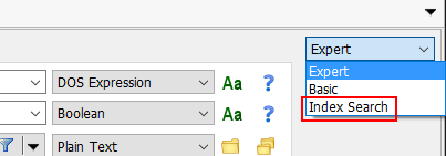 IndexSearchDropDown