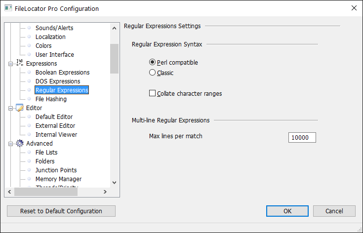 RegExConfig