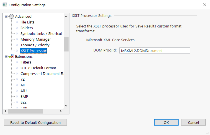 XSLTConfig