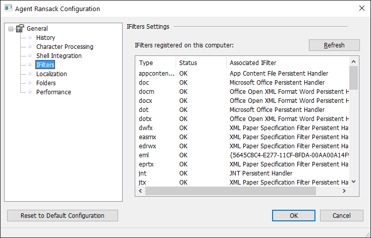 IFiltersConfig