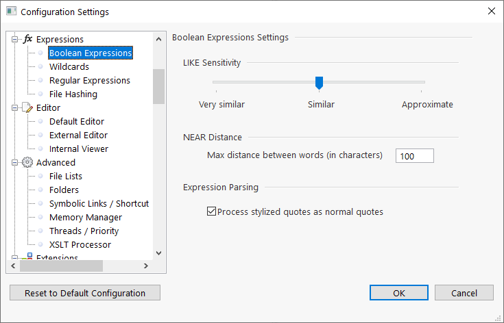 BooleanExpConfig